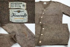 画像3: 60s Finecraft モヘヤ ニット カーディガン M (3)