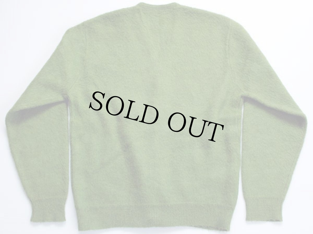 画像2: 70s Sears KINGS ROAD モヘヤ ニット カーディガン 緑 L (2)