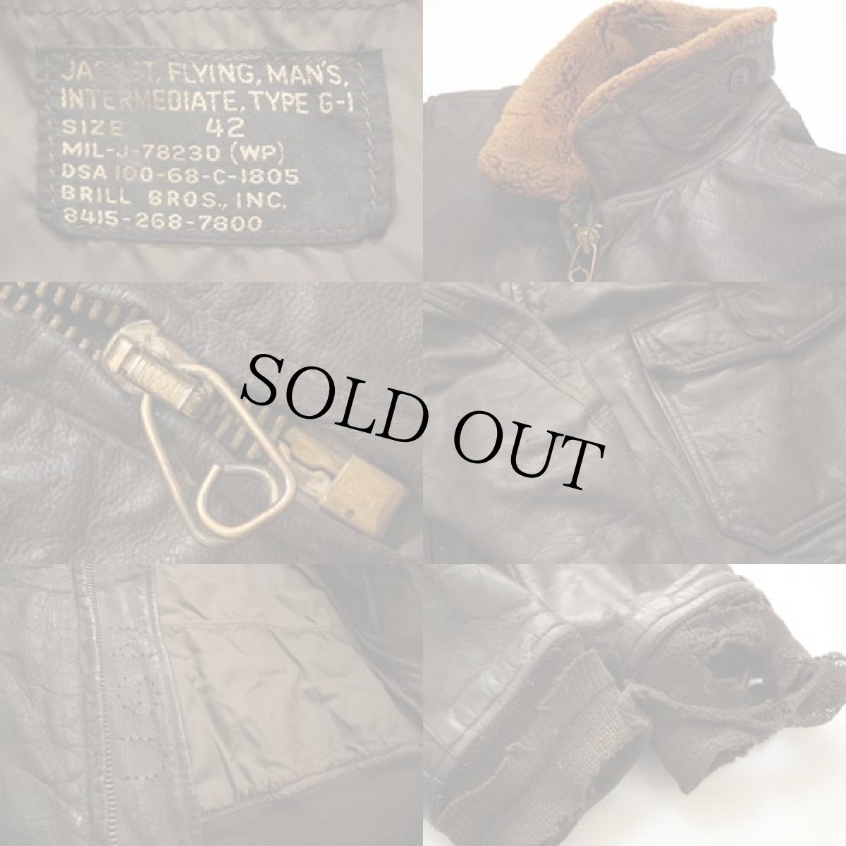 画像3: 60s 米軍 U.S.NAVY G-1 フライト レザージャケット 42 (3)