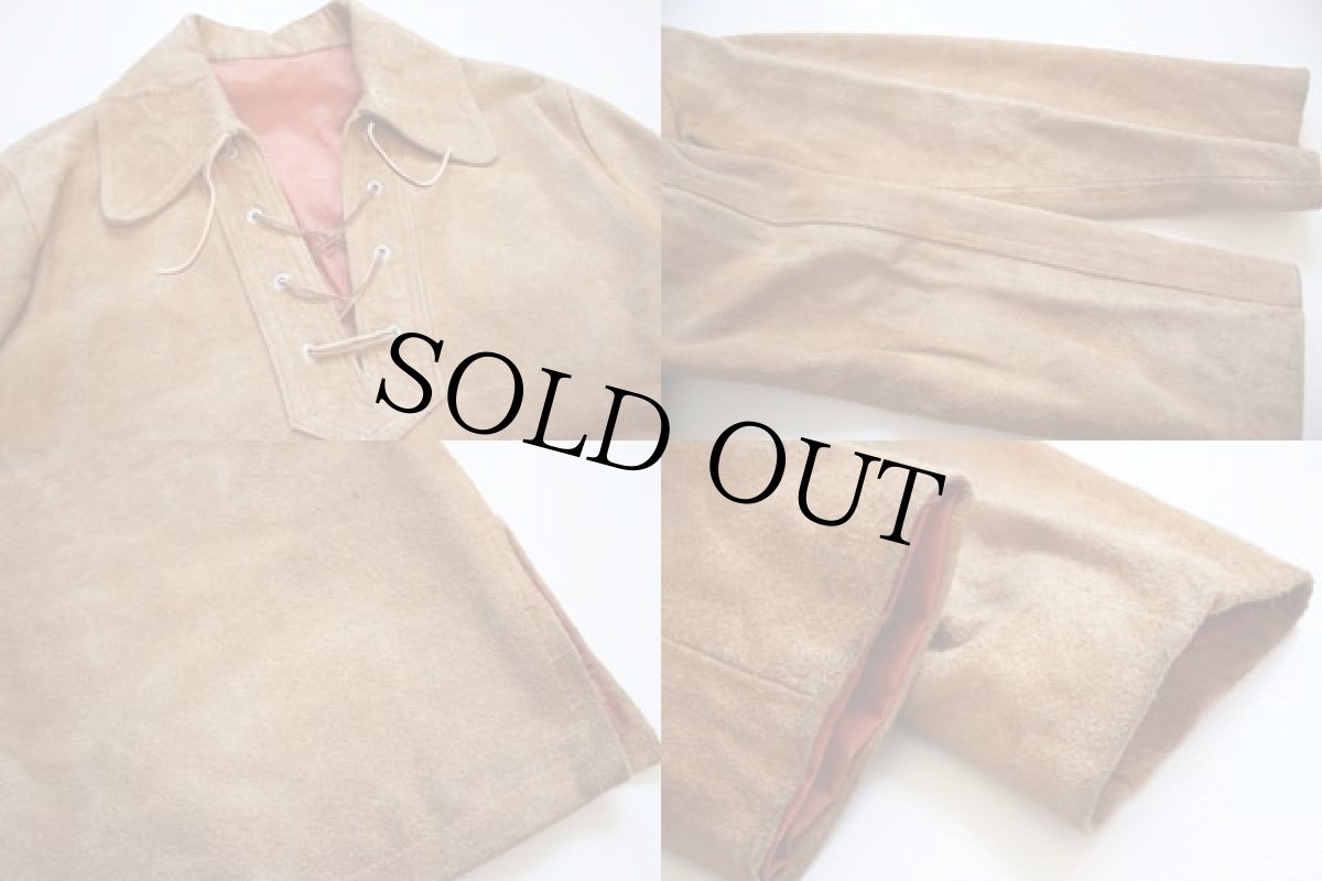 画像3: 70's レースアップ スエードレザージャケット (3)