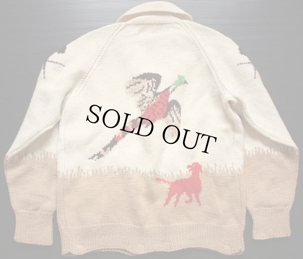 画像2: 60s ハンティング柄  ウール カウチンセーター (2)