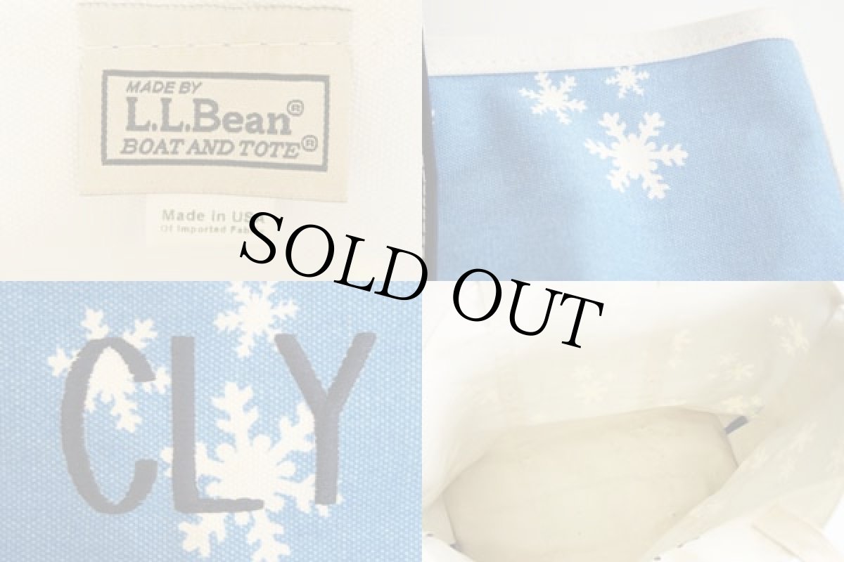 画像3: USA製 L.L.Bean BOAT AND TOTE 雪柄 キャンバス トートバッグ (3)