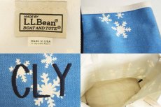 画像3: USA製 L.L.Bean BOAT AND TOTE 雪柄 キャンバス トートバッグ (3)