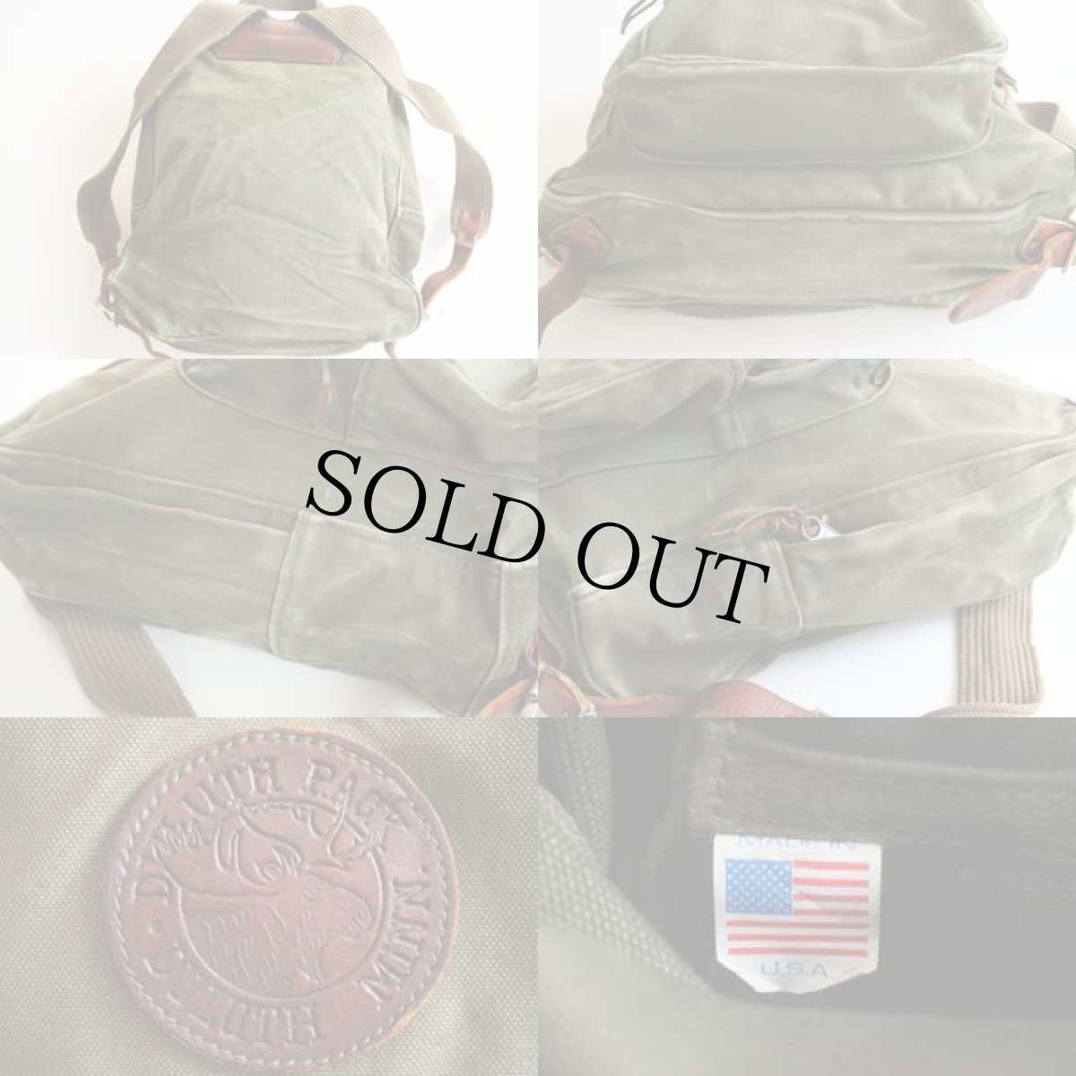 画像2: USA製 DULUTH PACKダルースパック キャンバス×レザー リュックサック (2)