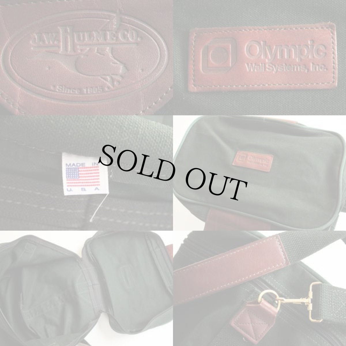 画像3: USA製 J.W.HULME キャンバス×レザー 大型 ショルダーバッグ (3)