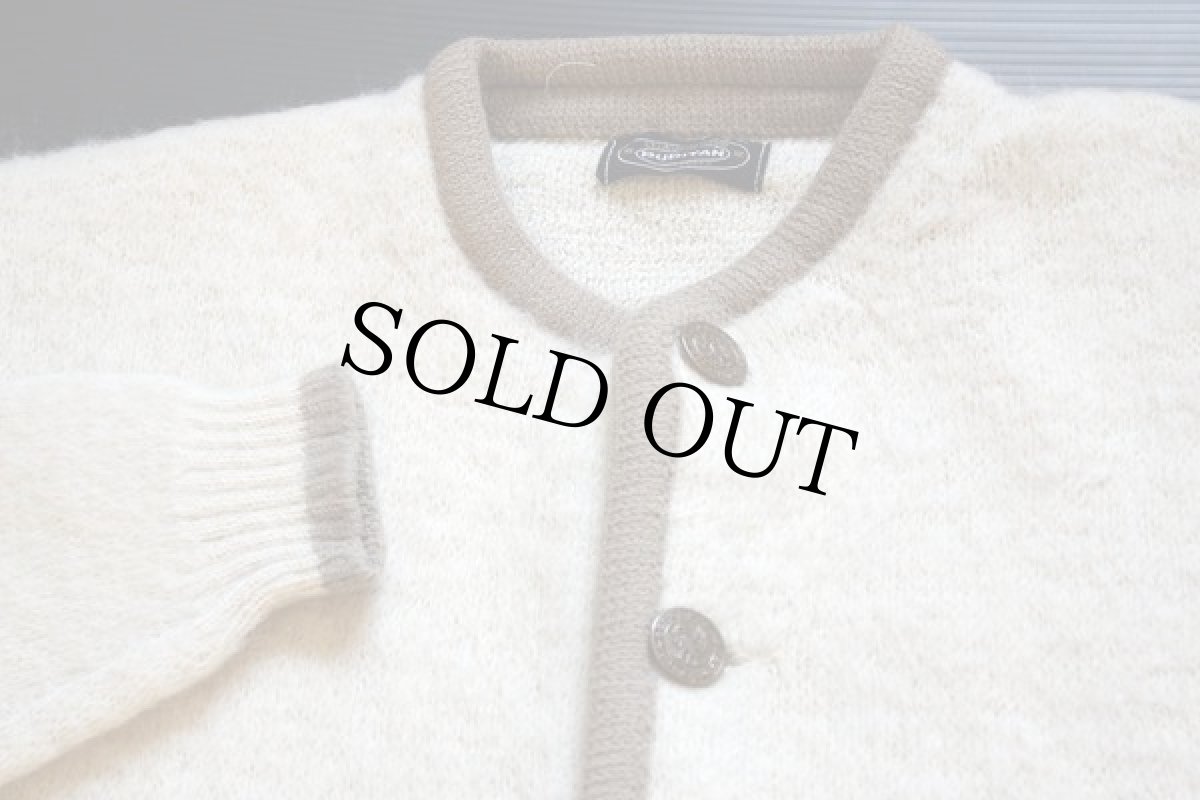 画像2: 60s PURITAN モヘヤニット カーディガン XL (2)