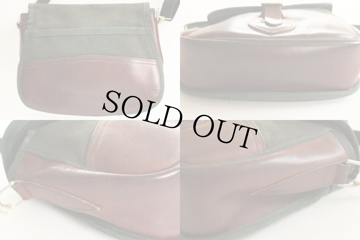 画像2: USA製 J.W.HULME キャンバス×レザー ショルダーバッグ (2)