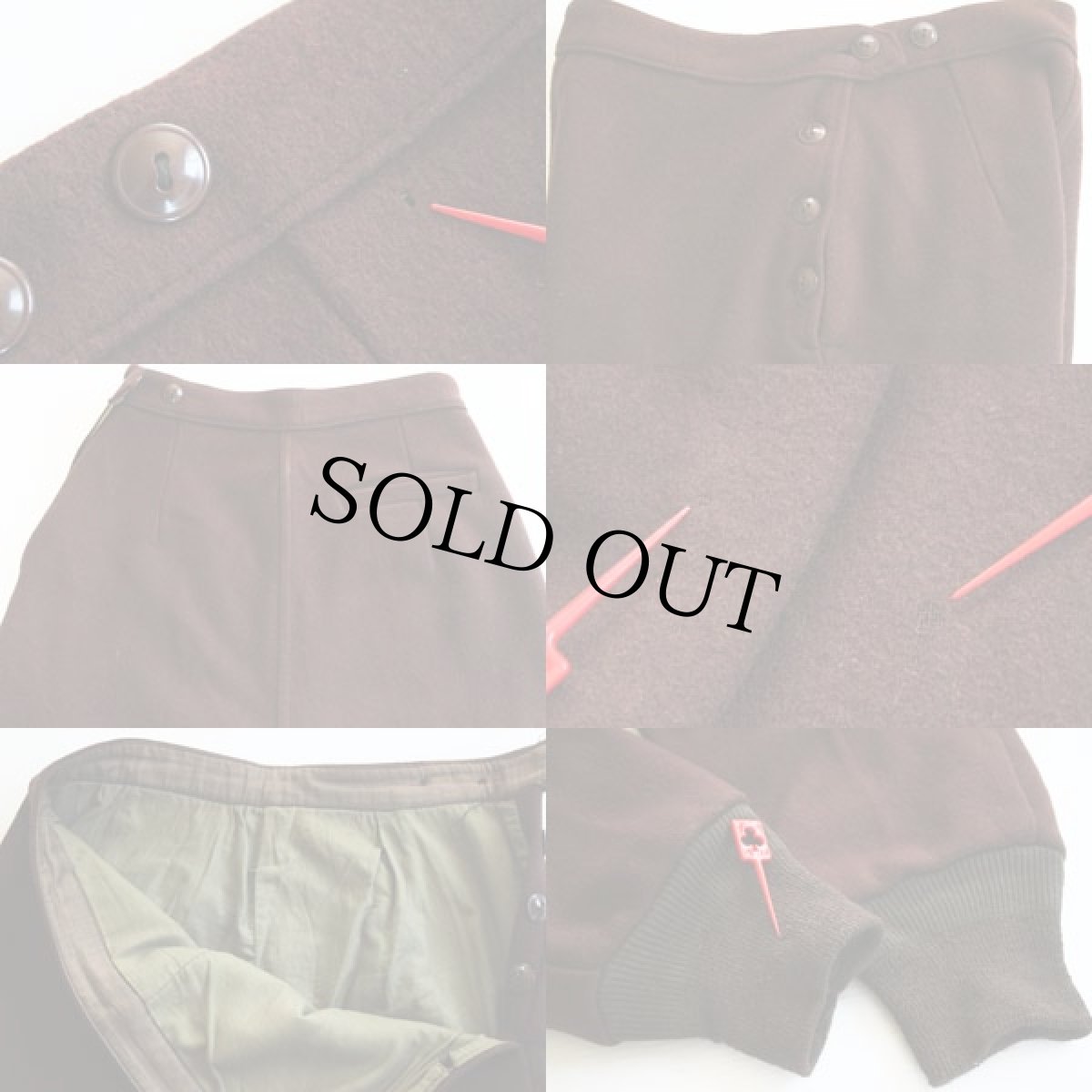 画像3: 30s UNKNOWN ウールパンツ 焦げ茶 (3)