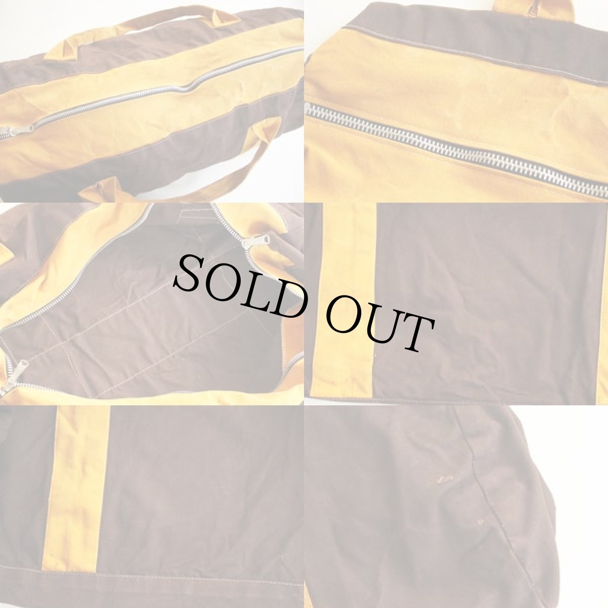 画像3: 70's USA製C/B SPORTS ツートン キャンバス ダッフルバッグ 茶 	 (3)