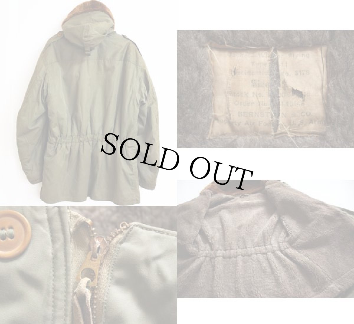 画像2: 40s 米軍 USAAF B-11 アルパカライナー フライトジャケット 42 (2)