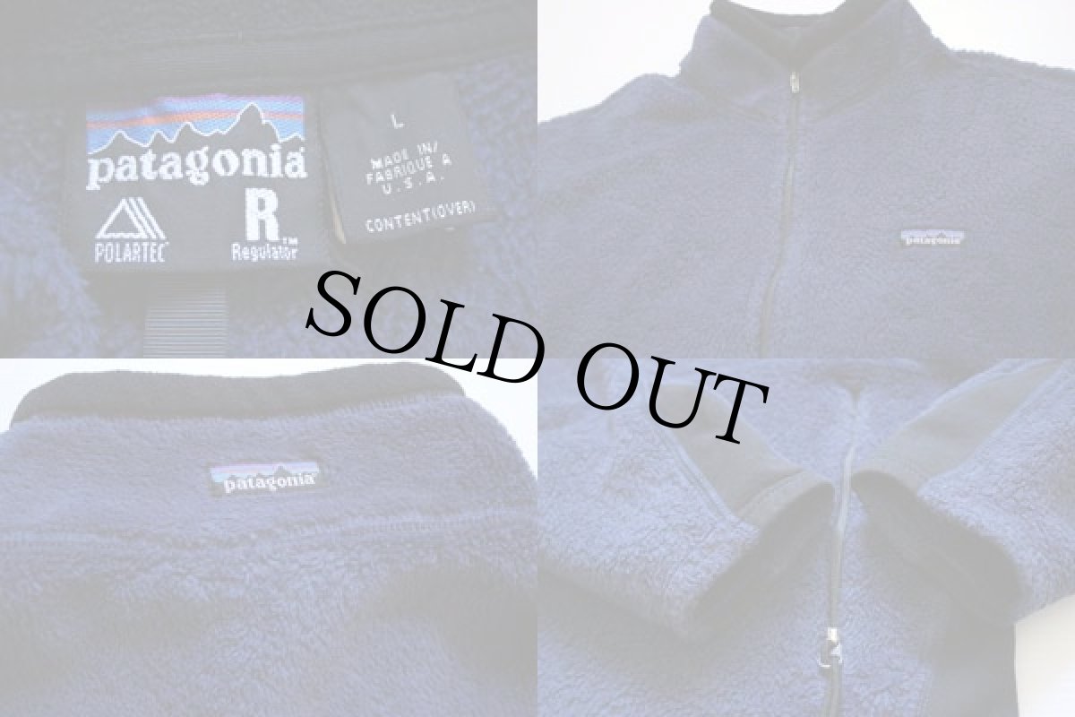 画像3: 90s USA製 patagoniaパタゴニア R2 POLARTEC フリースジャケット 紺 L (3)