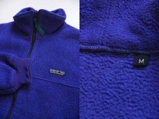 画像3: 80s USA製 patagoniaパタゴニア フルジップ フリースジャケット 青紫 M (3)