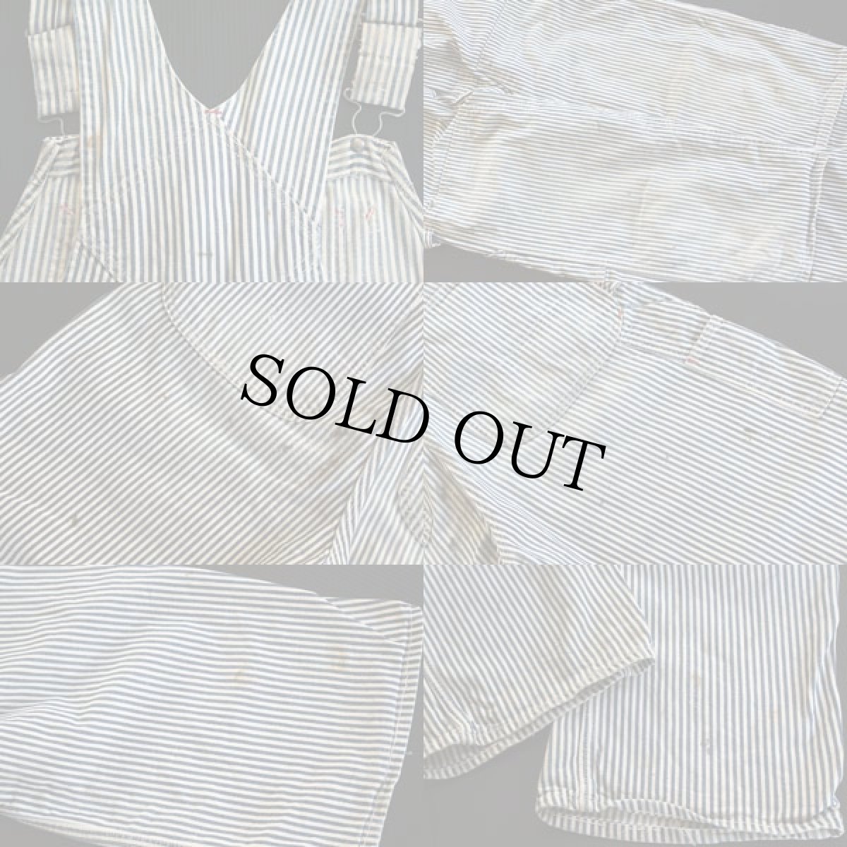 画像3: 60s MONTGOMERY WARD Powr Houseパワーハウス ヒッコリー ダブルニー オーバーオール (3)