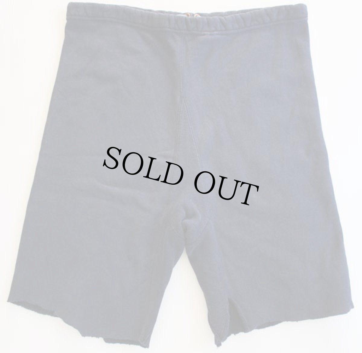 画像2: 80s USA製 Championチャンピオン IOWA リバースウィーブ カットオフ スウェットパンツ 紺 XL (2)