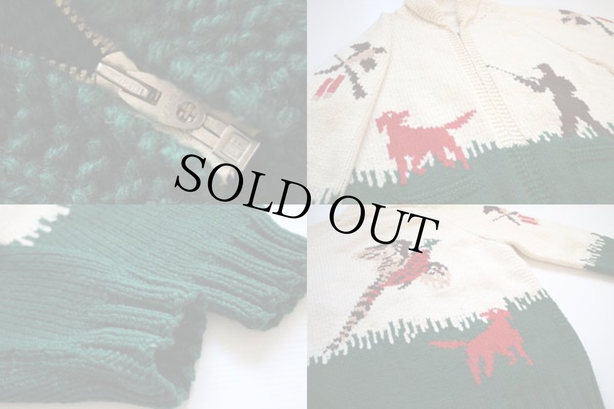 画像3: 60s ハンティング柄  ウール カウチンセーター (3)