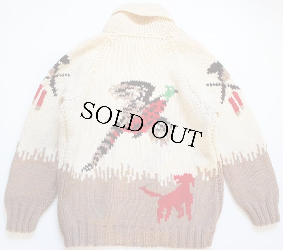 画像2: 60s ハンティング柄  ウール カウチンセーター (2)