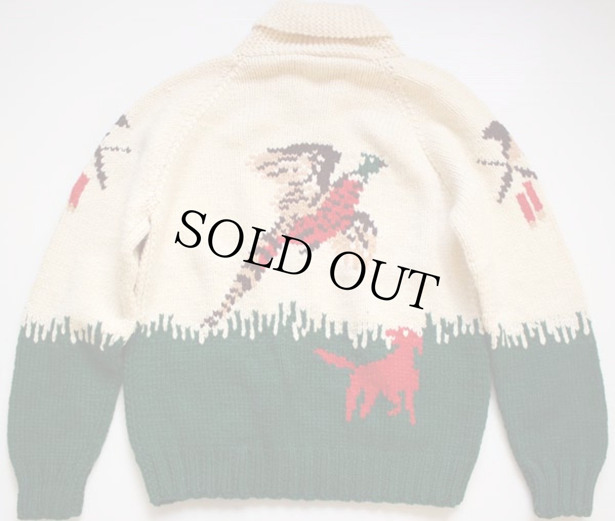 画像2: 60s ハンティング柄  ウール カウチンセーター (2)