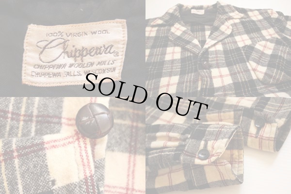 画像3: 50s Chippewaチペワ ウール アンコンジャケット★テーラード ブレザー (3)