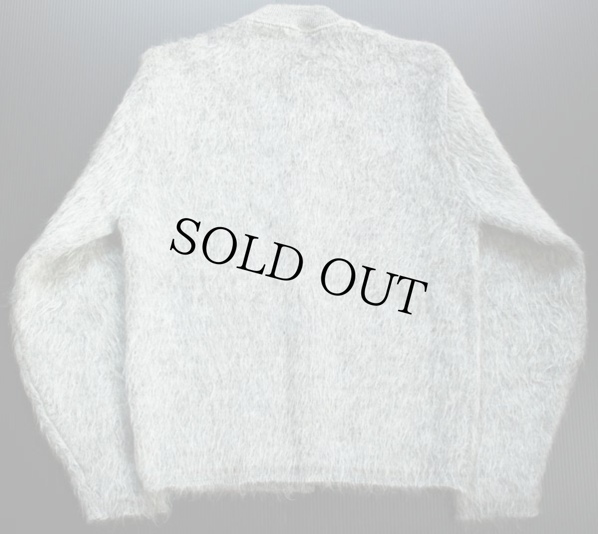 画像2: 60s Jockey モヘヤ ニット カーディガン グレー M (2)