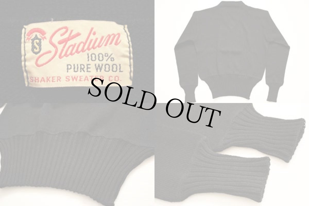 画像3: 50s Stadium ウールニット レタードセーター 黒 (3)