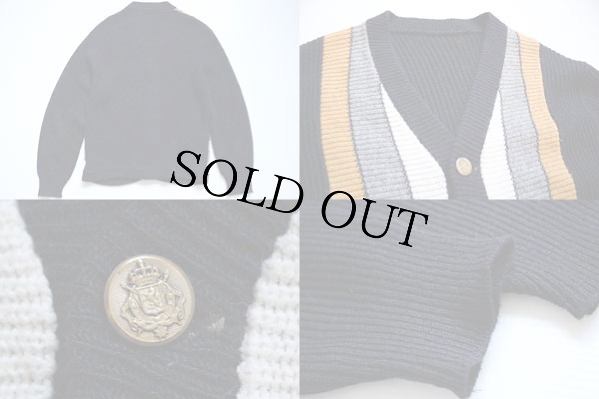 画像3: 60s UNKNOWN 切り替え ニット カーディガン (3)