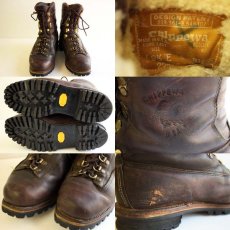 画像3: 90s USA製 CHIPPEWAチペワ ムートン 編み上げブーツ 9.5 (3)