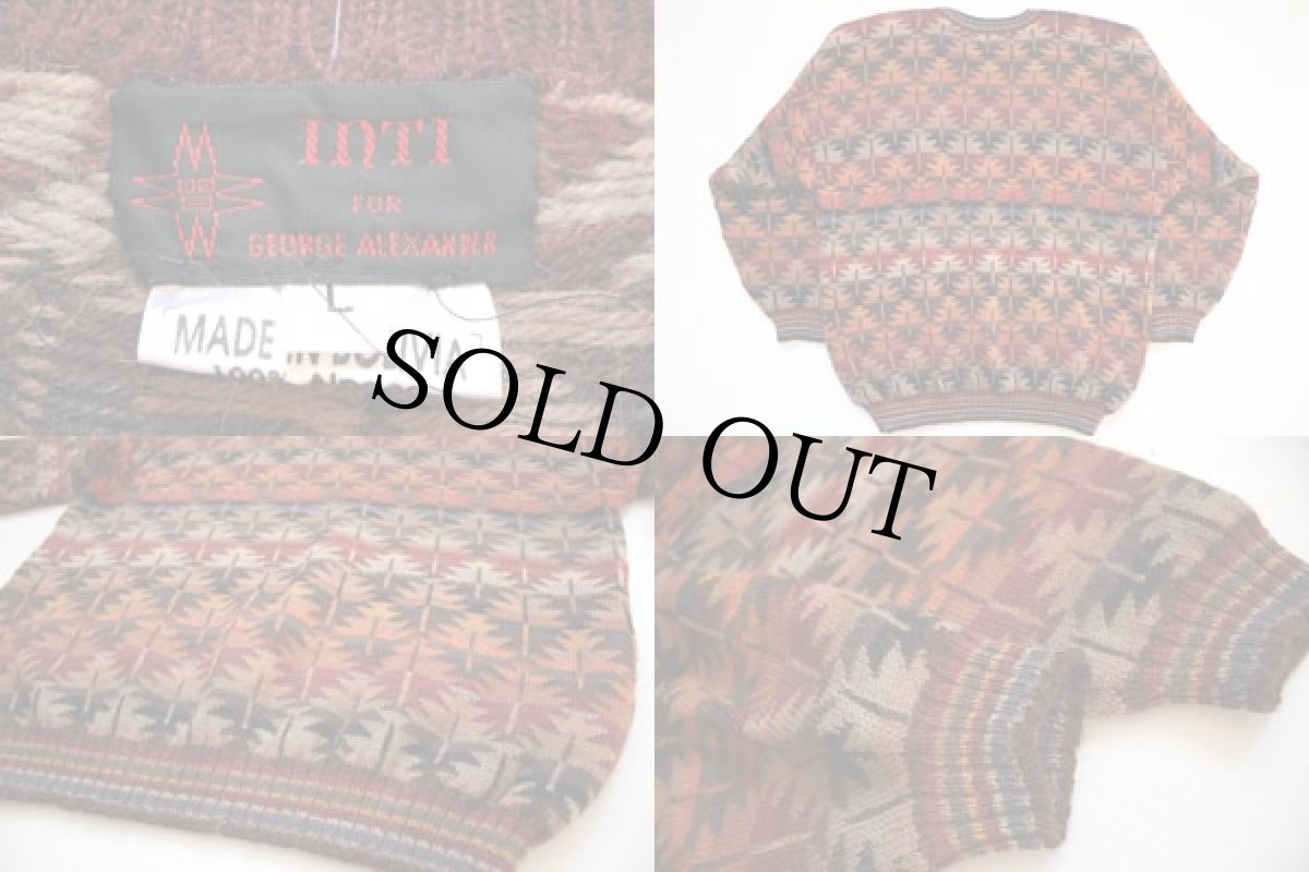 画像3: ボリビア製 Inti フォークロア アルパカニット セーター L (3)