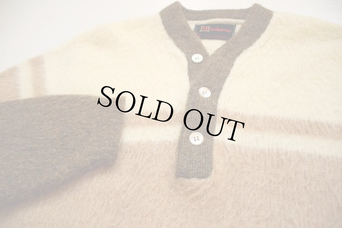 画像2: 60s Munsingwear ヘンリーネック モヘヤニット セーター (2)