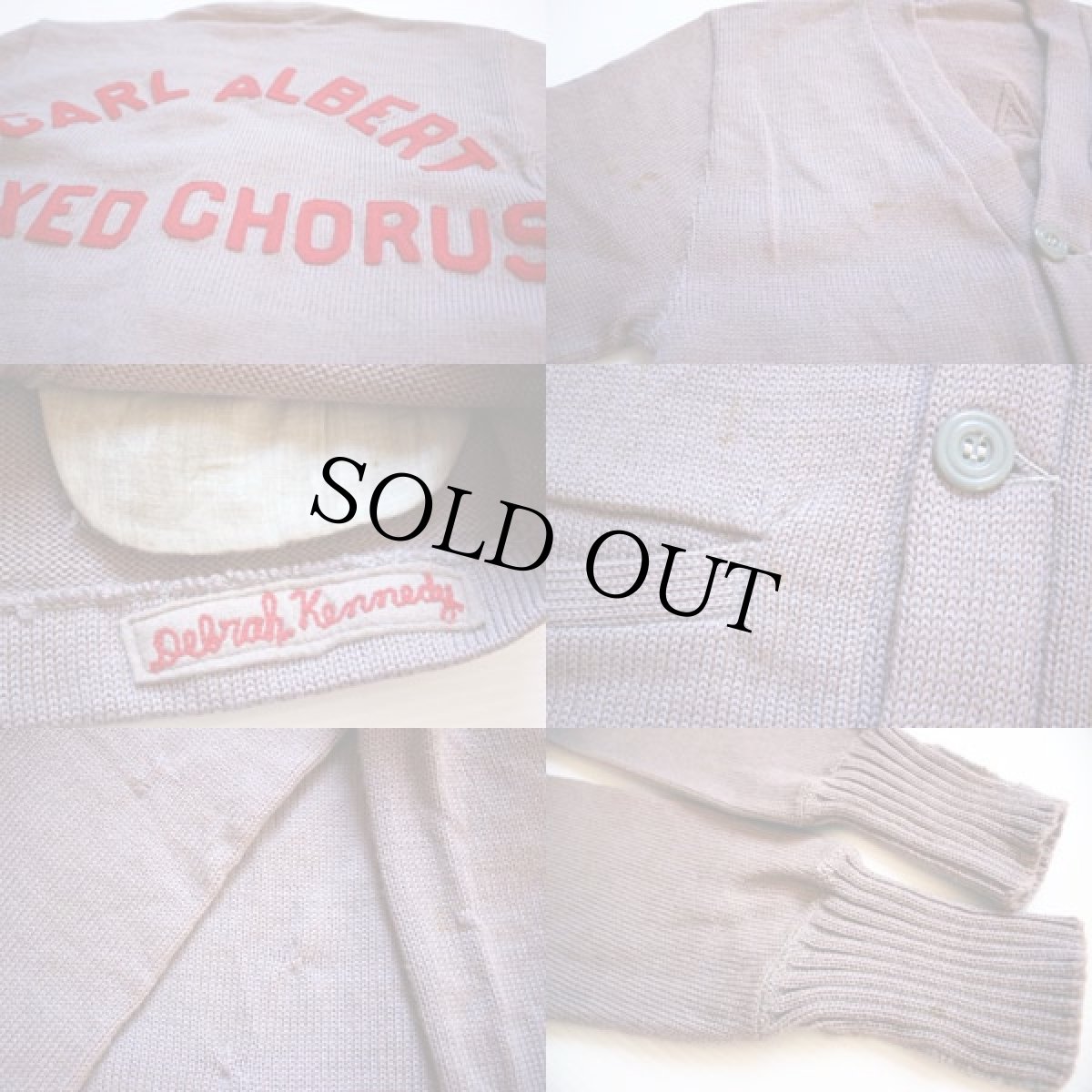 画像3: 50s フェルトパッチ レタードカーディガン (3)