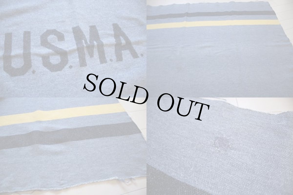 画像2: 40s U.S.M.A. ウール ブランケット (2)