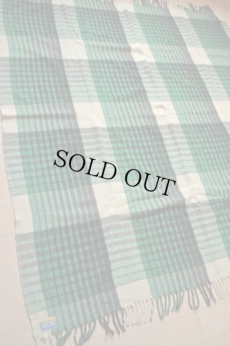 画像3: ビンテージ WOOL O'THE WEST チェック ウール ブランケット (3)