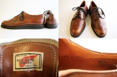 画像2: 70s USA製 REDWINGレッドウイング ポストマン レザーシューズ 茶 9.5C (2)