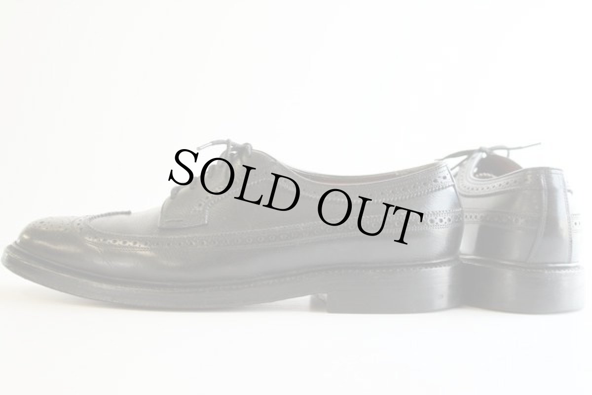 画像2: FLORSHEIMフローシャイム Imperial ウイングチップ レザーシューズ 黒 8.5D★革靴 (2)