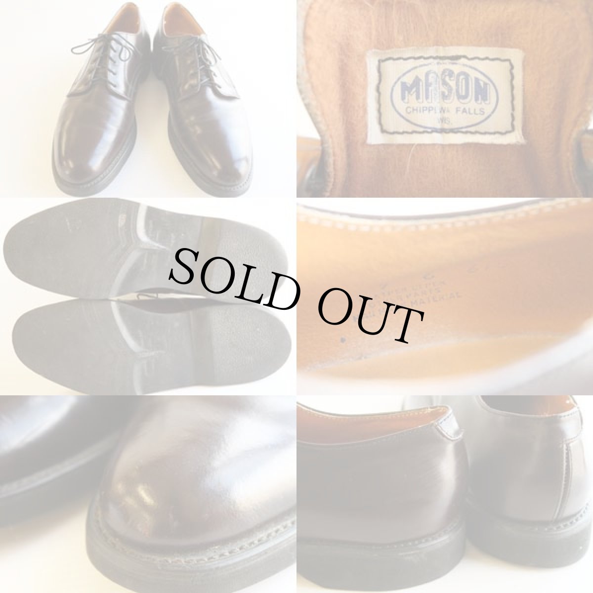 画像3: 70s MASON ポストマン レザーシューズ 茶 9★革靴 (3)