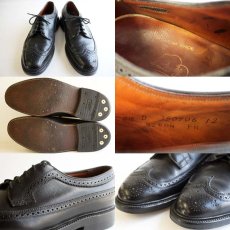 画像3: FLORSHEIMフローシャイム Imperial ウイングチップ レザーシューズ 黒 8.5D★革靴 (3)