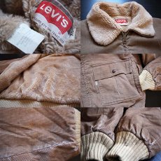 画像3: 70s USA製 Levi'sリーバイス ボアライナー コーデュロイジャケット 薄茶 XL (3)