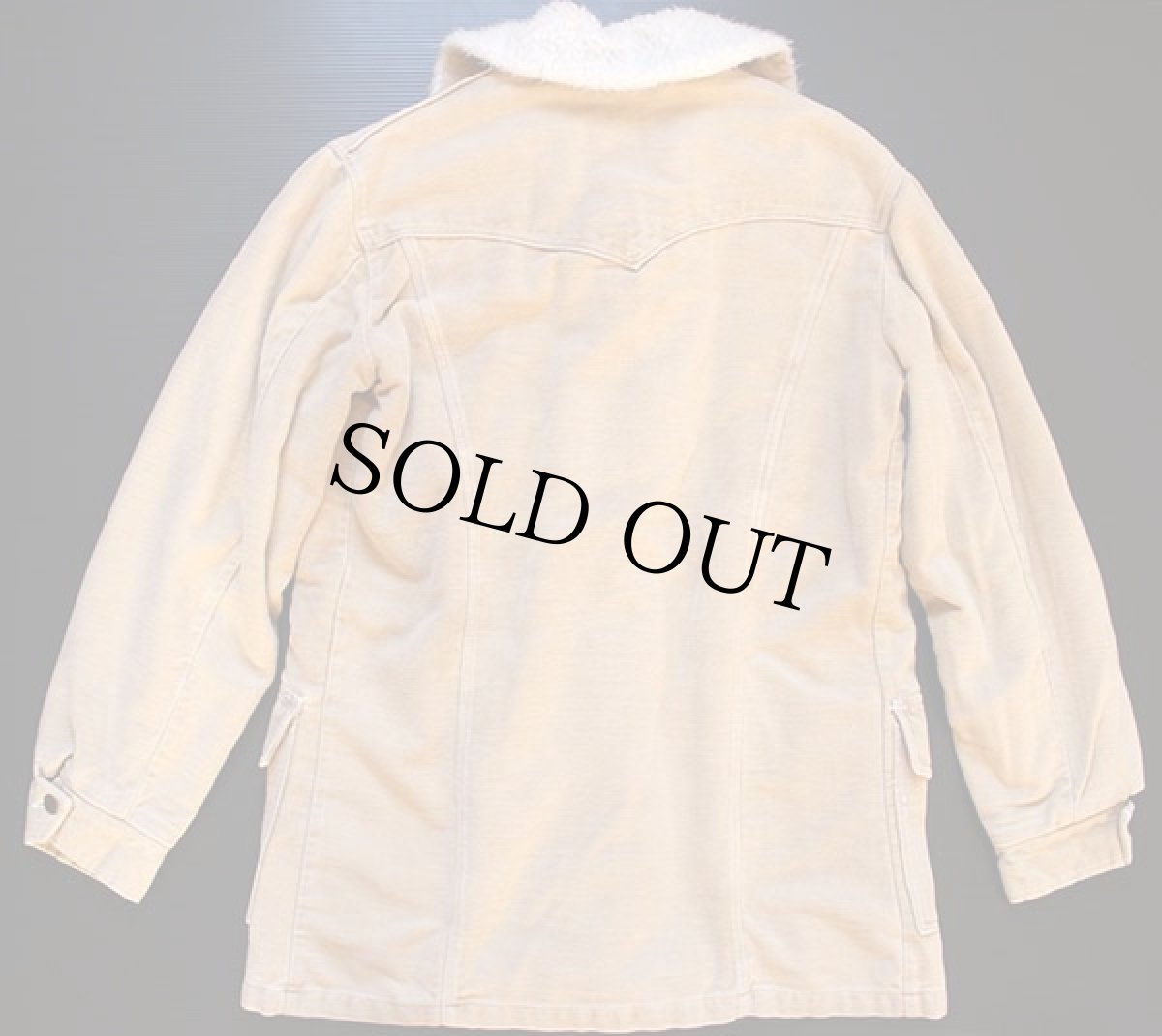 画像2: 70s USA製 Leeリー STORM RIDERストームライダー ボアライナー モールスキン ランチコート (2)