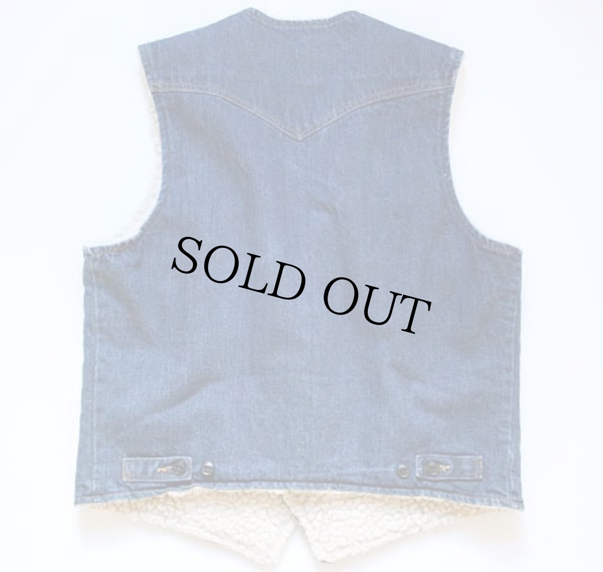 画像2: 70s Leeリー STORM RIDERストームライダー ボアライナー デニムベスト M (2)