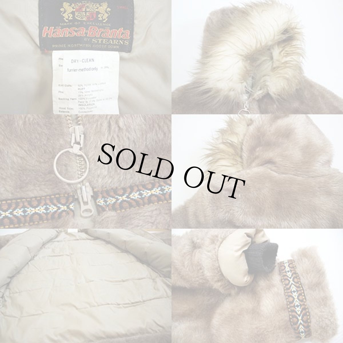 画像3: 70s USA製 Hansa-Branta by STEARNS チロリアンテープ エスキモー フェイクファー ダウンコート S (3)