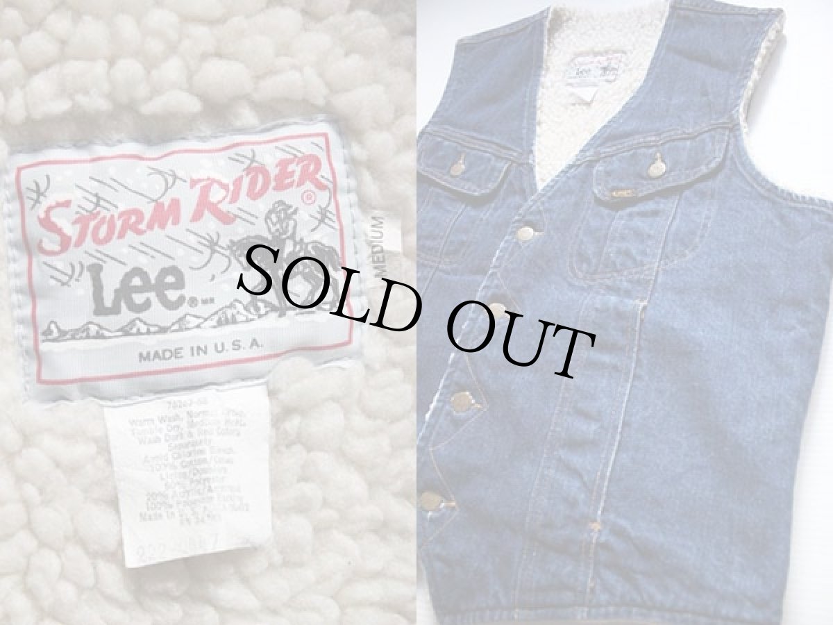 画像3: 70s Leeリー STORM RIDERストームライダー ボアライナー デニムベスト M (3)