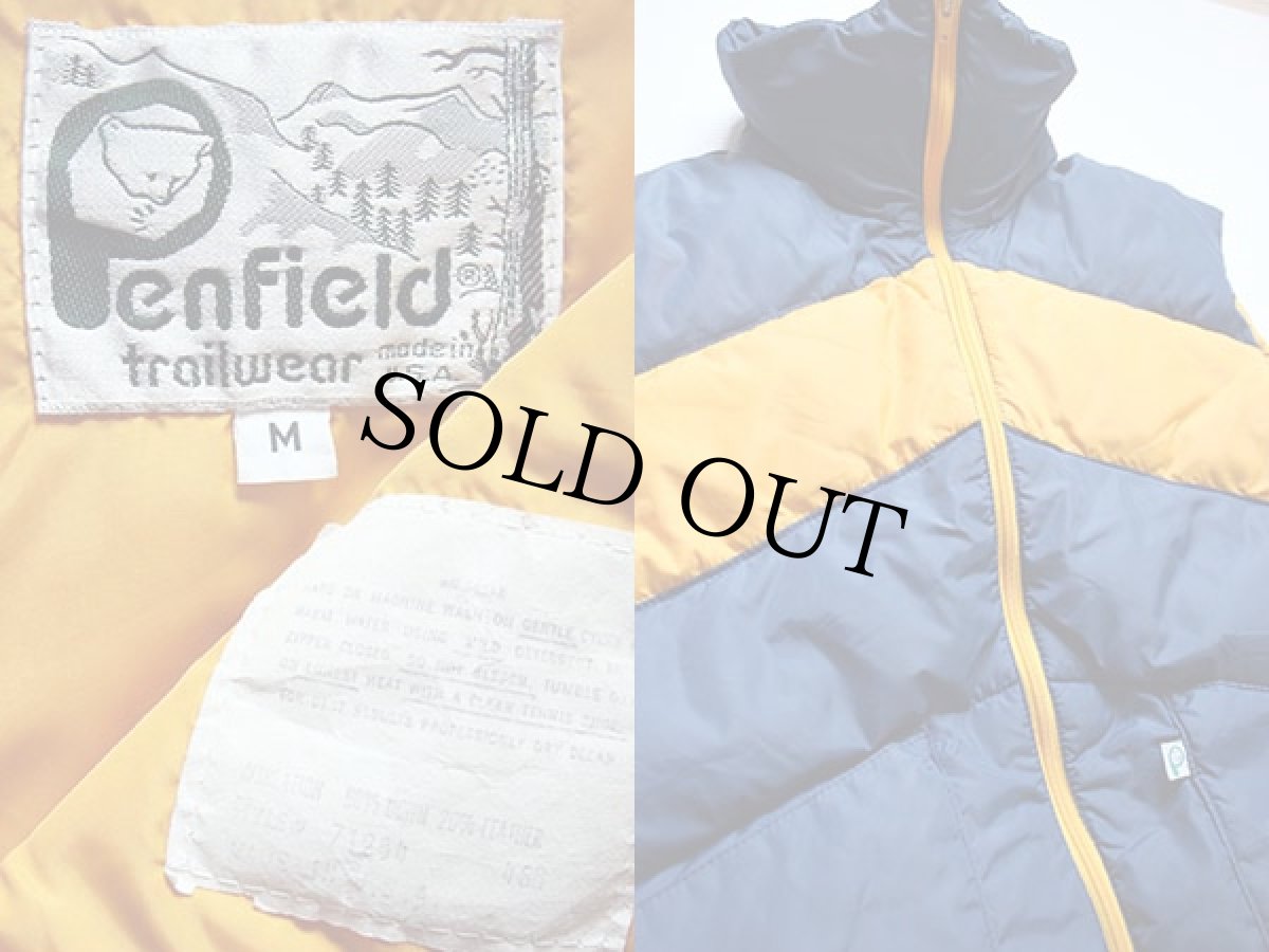 画像3: USA製Penfildペンフィールド ダウンベストM紺×黄 (3)