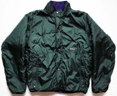 画像2: 90s USA製 patagoniaパタゴニア グリセード リバーシブル ナイロン×フリースジャケット エッグプラント L★雪なしタグ (2)
