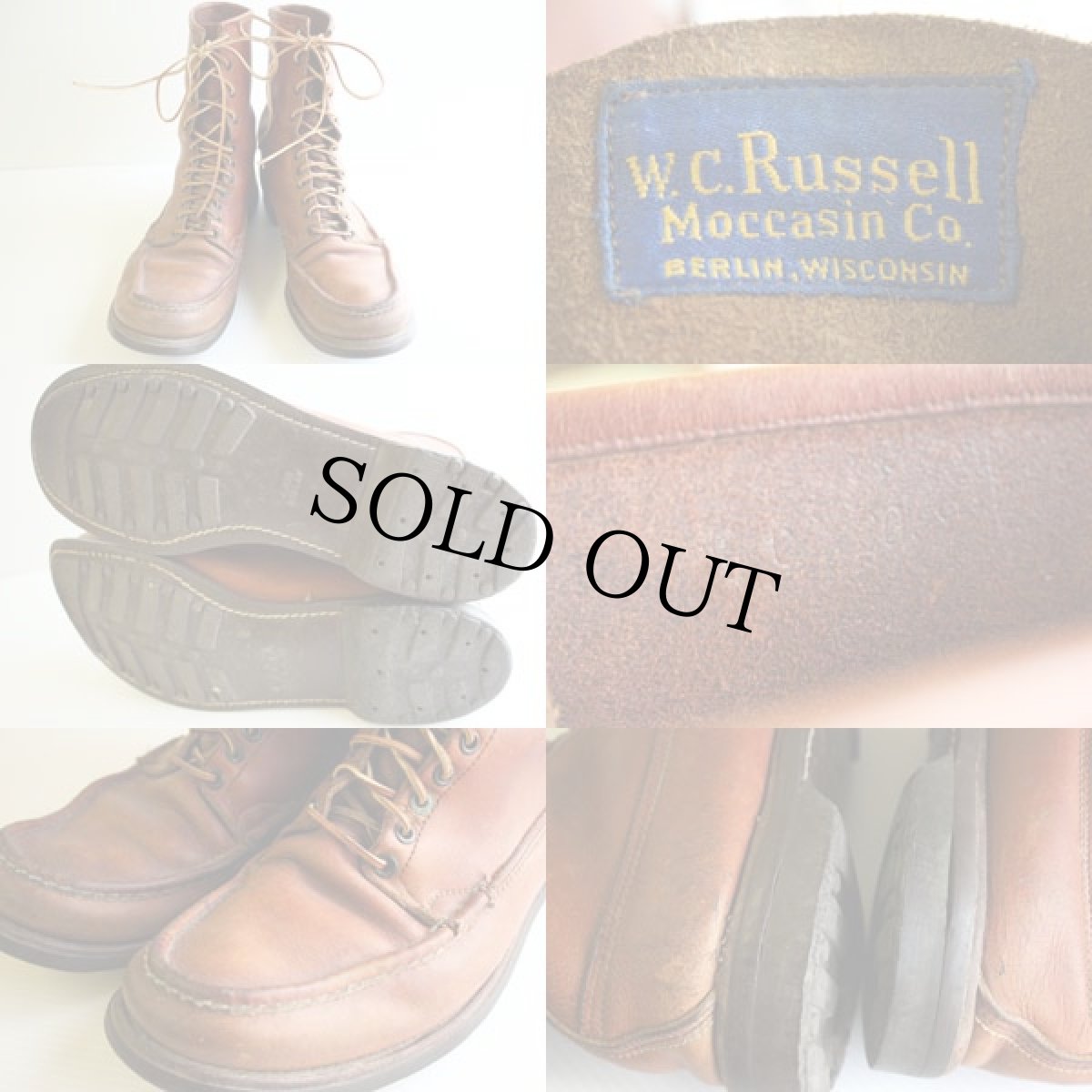 画像3: 60s Russell Moccasinラッセルモカシン モカシンブーツ 茶 (3)