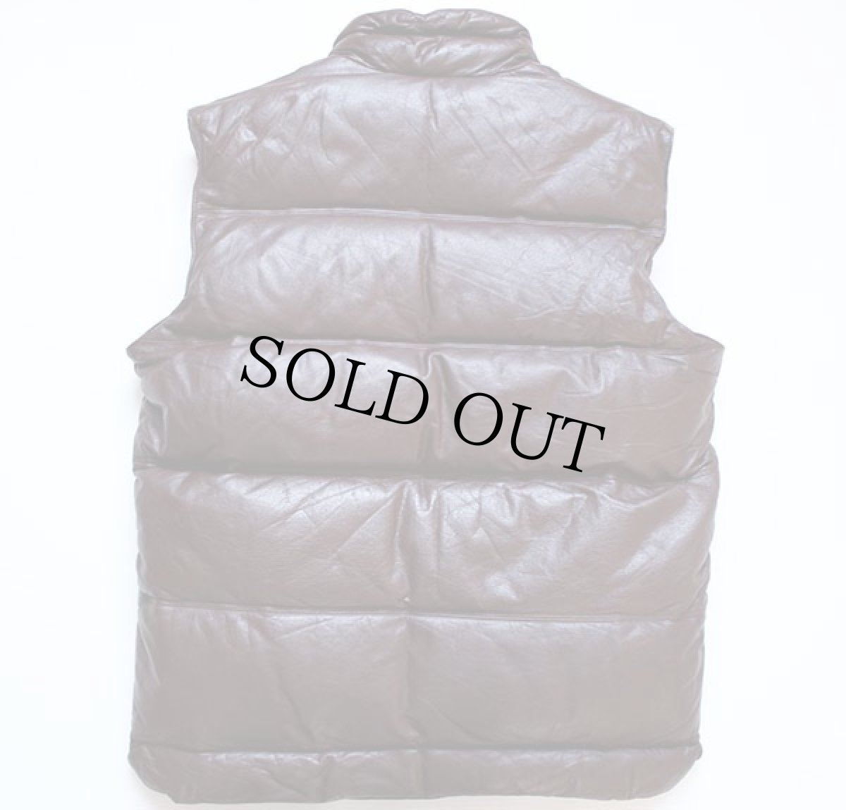 画像2: 80s BRITGHES カウハイド オールレザー ダウンベスト 茶 M (2)