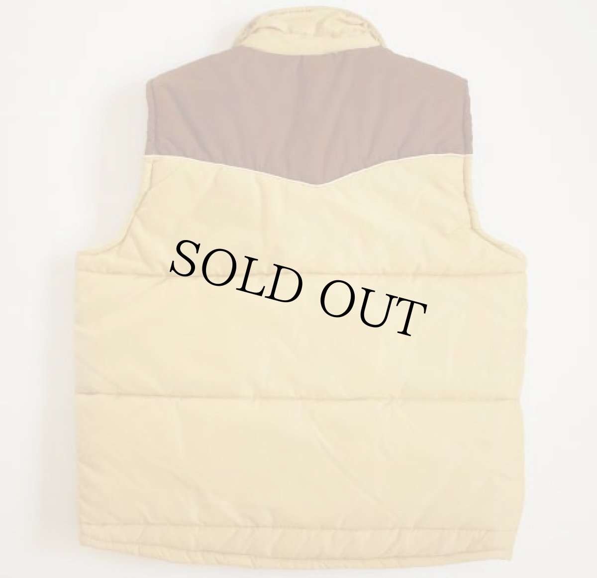 画像2: 70s malcolm smith パッチ付き ツートン ヨーク切り替え 中綿入り レーシングベスト M (2)