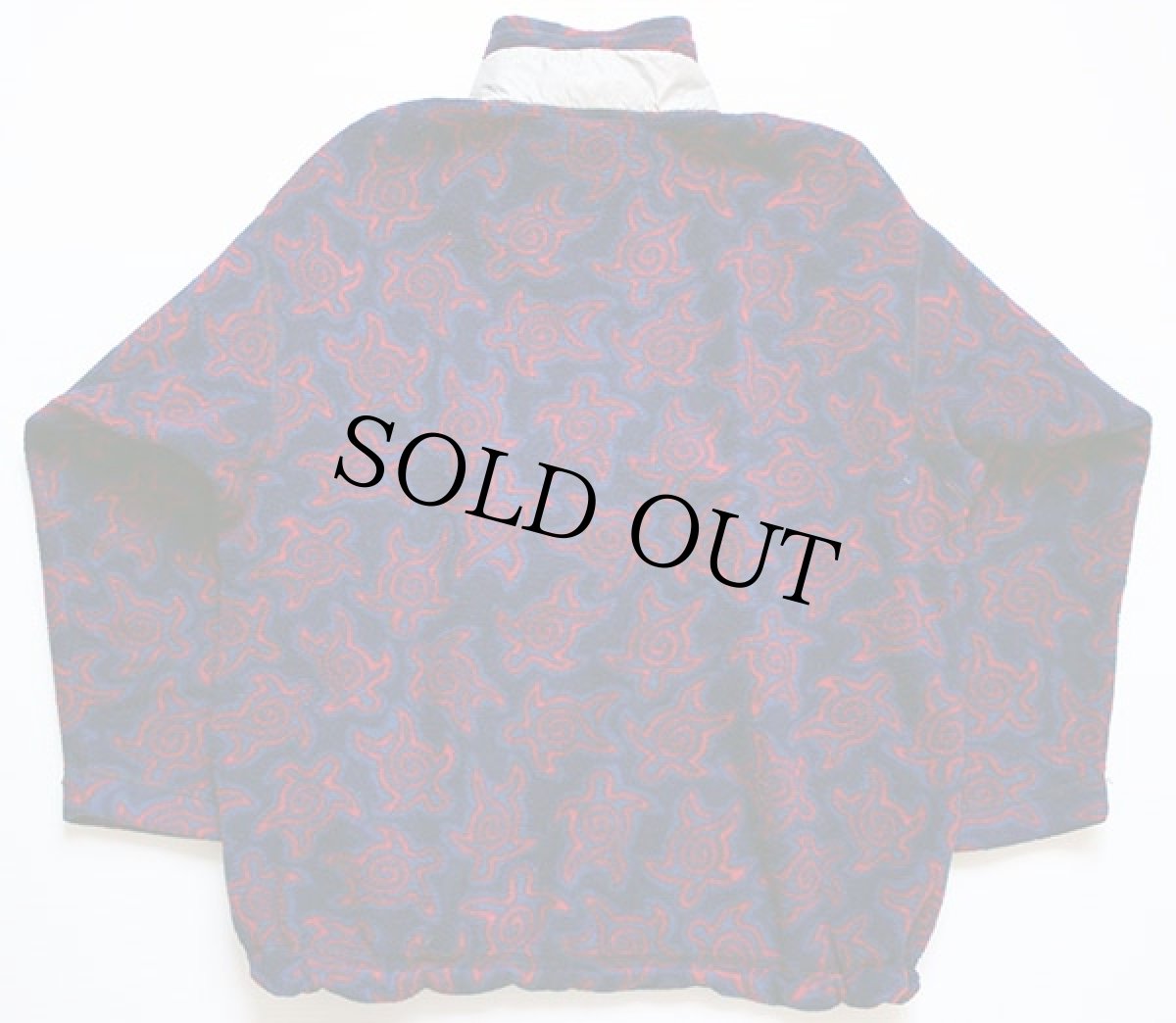 画像2: 90s USA製 patagoniaパタゴニア ゼンタートルズ 亀柄 総柄 ハーフジップ プルオーバーフリース KIDS'14★カメ (2)