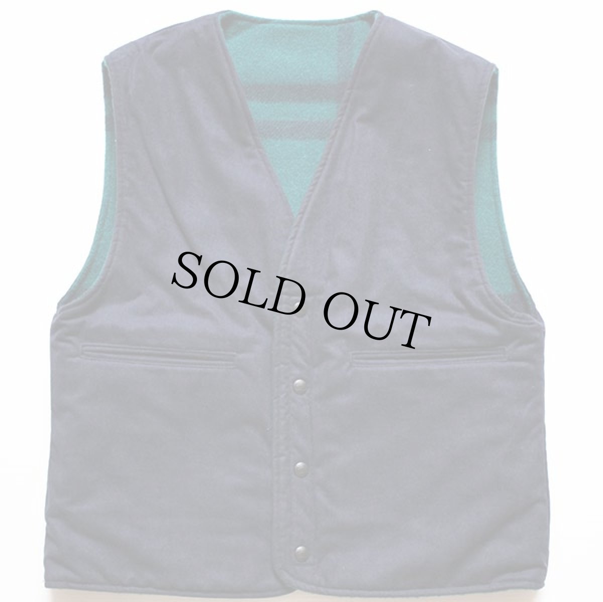 画像2: 80s USA製 Woolrichウールリッチ リバーシブル ウールベスト M (2)