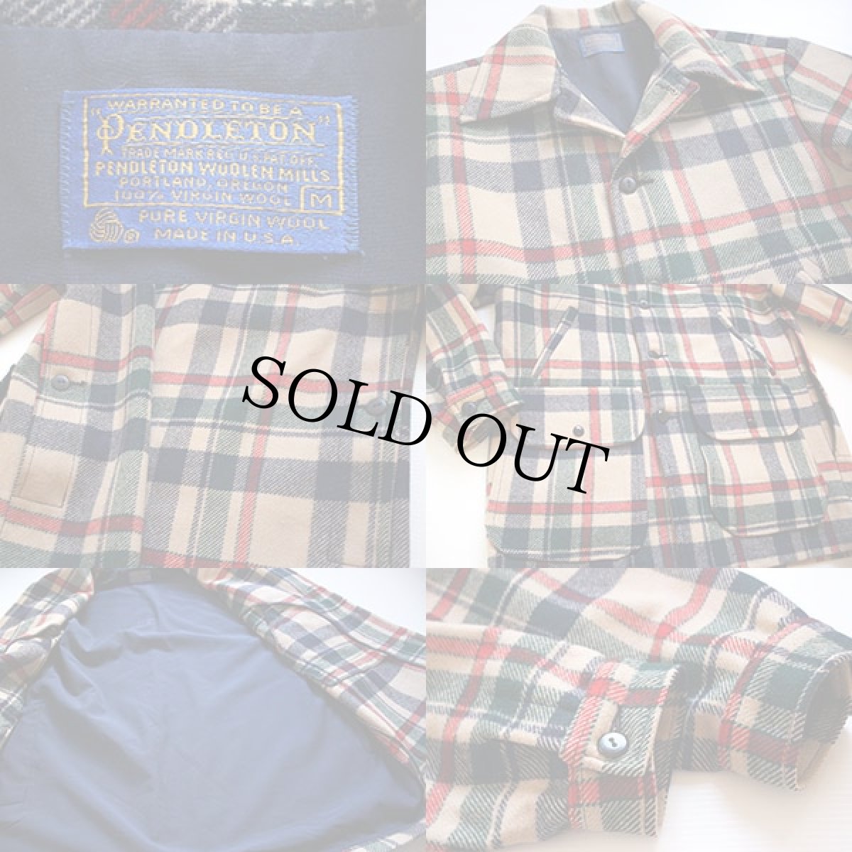 画像3: 70s USA製 PENDLETONペンドルトン ウールジャケット M (3)