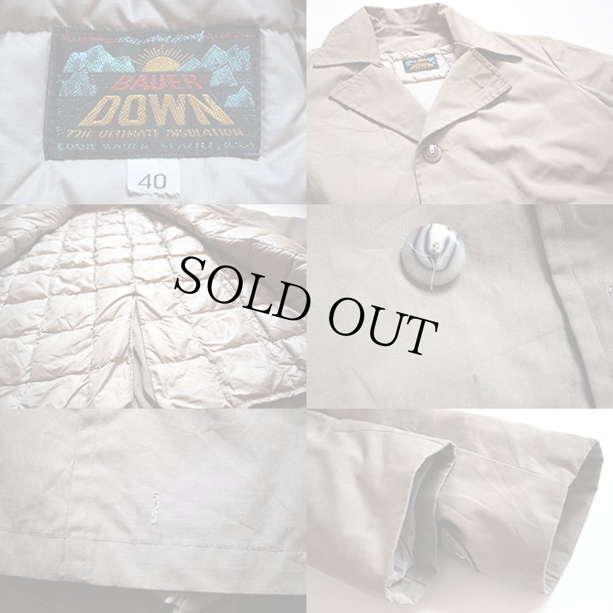 画像3: 60s BAUER DOWNバウアーダウン ダウンライナー付き ステンカラーコート 40★EddieBauerエディーバウアー (3)