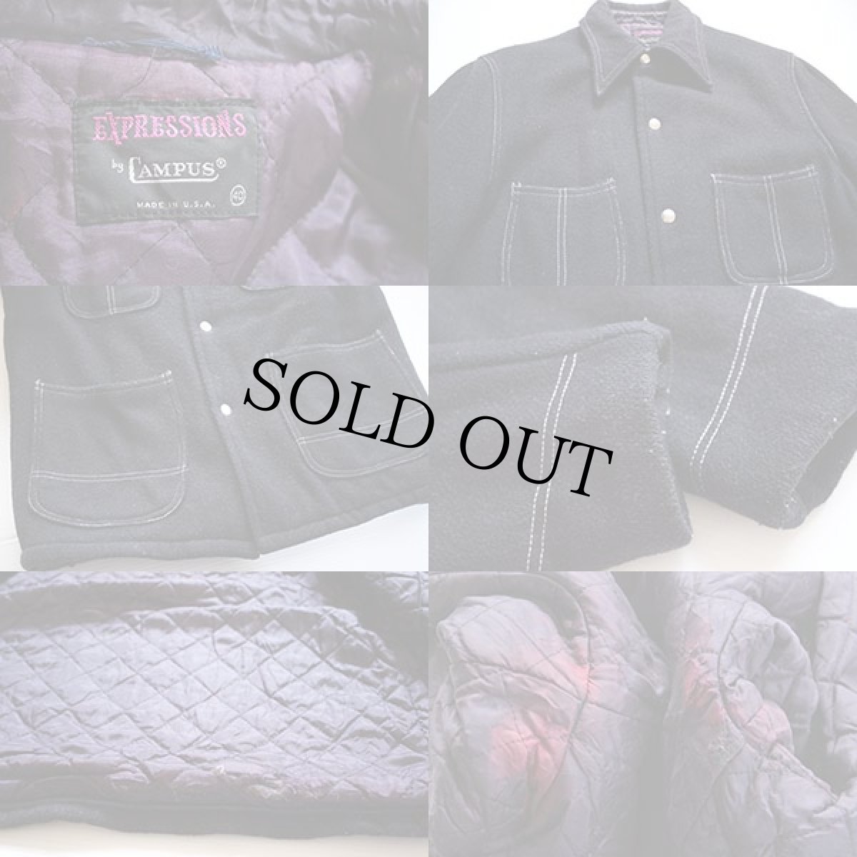 画像3: 70s USA製 EXPRESSIONS by CAMPUS カバーオールタイプ ウールジャケット (3)